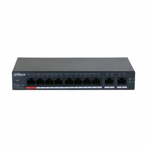 Switch cu 10 porturi Dahua CS4010-8ET-110, 8 porturi PoE 10/100 Mbps, 2 porturi SFP Gigabit, cu cloud management imagine