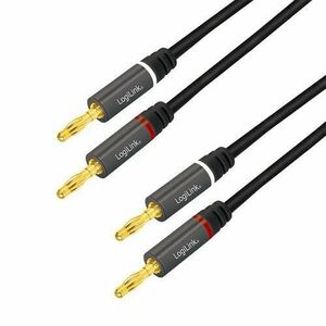 Cablu audio LOGILINK CA1210, 2 x 2.5 mm jack, 3m, conectori auriti (Negru) imagine