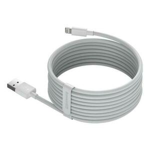 Cablu de Date Baseus TZCALZJ-02, USB la Lightning, 1.5 m, 2.4A, (Set 2 Bucati), Alb imagine