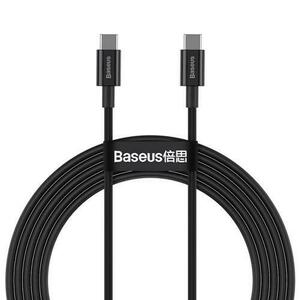 Cablu de Date si Incarcare Baseus Superior Series CATYS-C01, USB Type-C la USB Type-C, 2m, 100W, Negru imagine