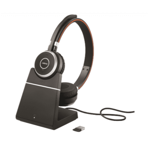 Casti cu microfon Jabra Evolve 65 SE UC Duo Stand, On-Ear, Bluetooth/USB (Negru) imagine