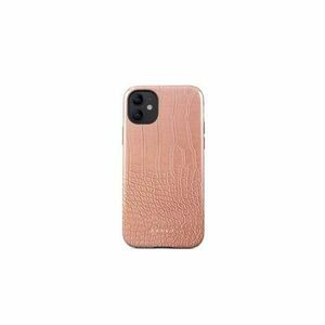 Husa Burga Dual Layer Pink Croco compatibila cu iPhone 12 / 12 Pro imagine
