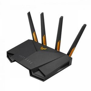 Router Wi-Fi Gigabit ASUS TUF-AX4200, Wi-Fi 6, Dual Band 574 + 3603 Mbps, Negru imagine
