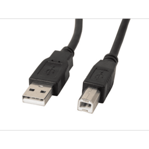 Cablu USB 2.0 pentru imprimanta, Lanberg 41350, lungime 3 m, cu miez de ferita, USB-A tata la USB-B tata, negru imagine