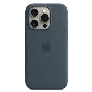Husa protectie spate Apple Silicone Case MagSafe pentru Apple iPhone 15 Plus (Albastru inchis) imagine