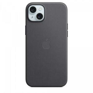 Husa protectie spate Apple FineWoven Case MagSafe pentru Apple iPhone 15 Plus (Negru) imagine