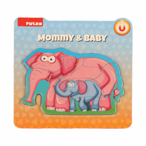 Puzzle mama si copilul, elefant, 8 piese imagine