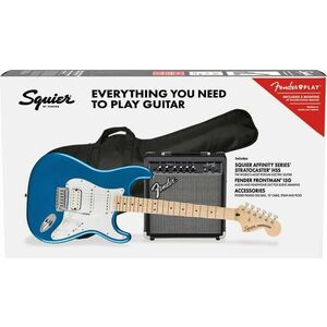Fender Squier Affinity Series Stratocaster HSS Pack MN Lake Placid Blue imagine