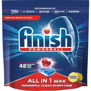 Detergent vase pentru masina de spalat FINISH All in 1 Max Lemon 48 tablete imagine