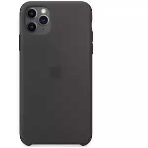 Husa de protectie Apple pentru iPhone 11 Pro Max, Silicon, Black imagine