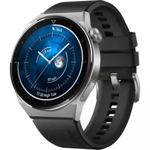 Ceas smartwatch Huawei Watch GT 3 PRO, Fluoroelastomer Strap, Black imagine