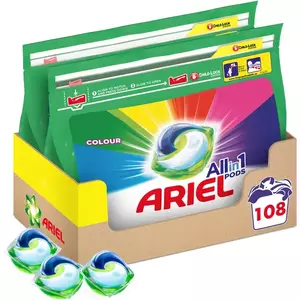 Detergent de rufe capsule Ariel All in One PODS Color, 2x54 buc, 108 spalari imagine