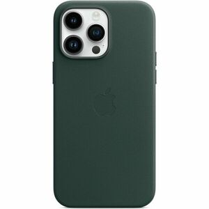 Husa de protectie Apple Leather Case with MagSafe pentru iPhone 14 Pro Max, Forest Green imagine