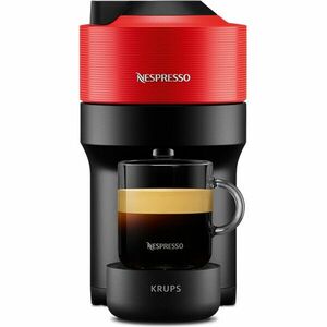 Espressor Nespresso by Krups Vertuo Pop XN920510, 1500W, tehnologie de extractie Centrifuzie, 4 retete de cafea, 0.56 l, rosu imagine