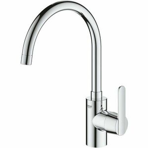 Baterie bucatarie Grohe Get 31494001, 3/8'', tip C, monocomada, pipa inalta, Crom imagine