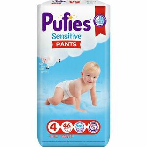Scutece-chilotel Pufies Pants Sensitive Maxi, Marimea 4, 9-15 kg, 46 buc imagine