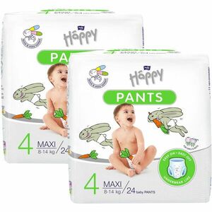 Scutece-chilotel Happy Pants Maxi, 8-14 kg, 24 buc imagine