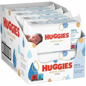 Servetele umede Huggies Pure Extra Care, 8 pachete x 56, 448 buc imagine