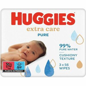 Servetele umede Huggies Pure Extra Care, 3 pachete x 56, 168 buc imagine