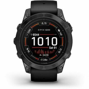 Ceas smartwatch Garmin epix Pro (Gen 2), 47mm, curea silicon Neagra, Glass, Slate Grey imagine