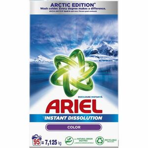 Detergent de rufe lichid Ariel Arctic Edition Color, 95 spalari, 7.125 kg imagine