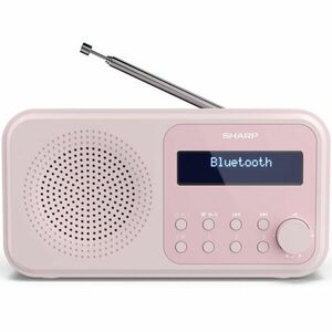 Radio portabil digital Sharp Tokyo, DAB+, FM RDS, Bluetooth, Roz imagine