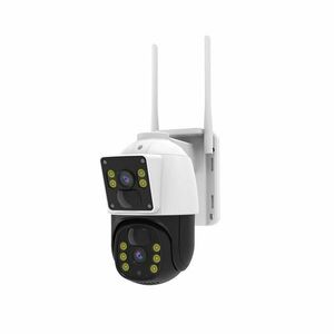 Camera supraveghere wireless GSM Vstarcam BG66DR, 2 MP, 4G, cu lentila duala 4 mm, IR/lumina alba 30 m, microfon si difuzor, slot card, auto tracking + panou solar imagine
