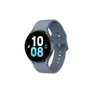 Smartwatch Samsung Galaxy Watch 5 SM-R910, Procesor Exynos W920, ecran 1.4inch, 1.5GB RAM, 16GB Flash, Bluetooth 5.2, Carcasa Aluminiu, 44mm, Bratara silicon, Waterproof 5ATM (Albastru) imagine
