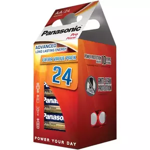 Set 24 Baterii Panasonic Alkaline Pro Power, AA imagine