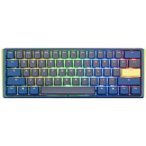 Tastatura Gaming Mecanica Ducky One 3 Daybreak Mini Cherry MX Clear RGB LED, USB, Layout US (Albastru) imagine