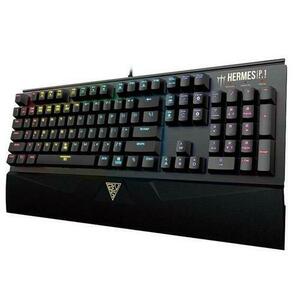 Tastatura Gaming Gamdias Hermes P1 RGB, Switch Black, Iluminare RGB (Negru) imagine