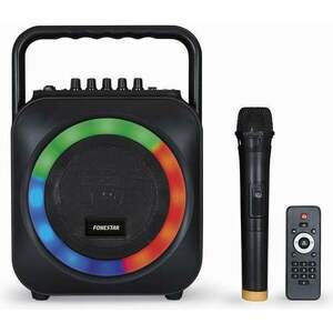 Microfon Karaoke Bluetooth, Wireless, Negru imagine