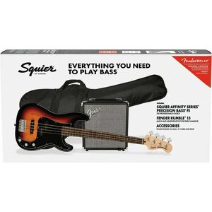 Fender Squier Affinity Series Precision Bass PJ Pack LRL 3-Color Sunburst imagine