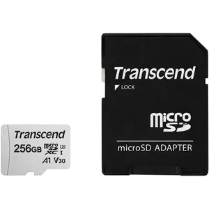 Card de memorie Transcend microSDXC/SDHC 300S 256GB U3 V30 A1 + adaptor imagine