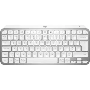 Tastatura iluminata Logitech MX Keys Mini, Wireless, layout US INTL, Pale Grey imagine