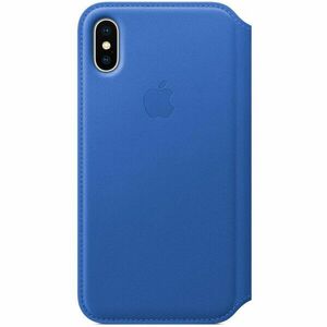 Husa de protectie Apple Folio pentru iPhone X, Piele, Electric Blue imagine