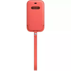 Husa de protectie Apple Leather Sleeve with MagSafe pentru iPhone 12 mini, Pink Citrus imagine