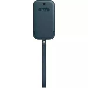 Husa de protectie Apple Leather Sleeve with MagSafe pentru iPhone 12|12 Pro, Baltic Blue imagine