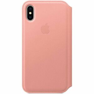 Husa de protectie Apple Leather Folio pentru iPhone X, Soft Pink imagine