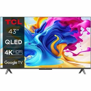 Televizor QLED TCL 43C645, 108 cm, Smart Google TV, 4K Ultra HD, Clasa G imagine