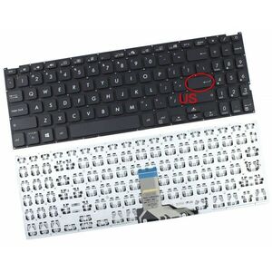 Tastatura Neagra Asus X515EA layout US fara rama enter mic imagine
