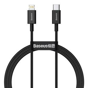 Cablu pentru incarcare si transfer de date Baseus Superior, USB Type-C/Lightning, Power Delivery 20W, 2.4A, 1m, Negru imagine