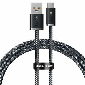 Cablu de date Baseus Dynamic Series CALD000616, USB la USB Type-C, 100W, 1m (Gri) imagine