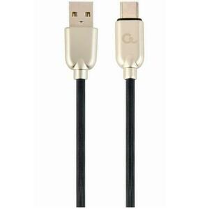 Cablu alimentare si date Gembird, USB 2.0 (T) la USB 2.0 Type-C (T), 1m, Negru, CC-USB2R-AMCM-1M imagine