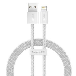 Cablu alimentare si date Baseus Dynamic Series CALD000402, Fast Charging, pentru smartphone, USB la Lightning Iphone 2.4A, 1m, braided, Alb imagine