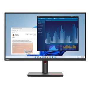 Monitor IPS LED Lenovo ThinkVision 27inch T27h-30, QHD (2560 x 1440), HDMI, DisplayPort, Pivot (Negru) imagine