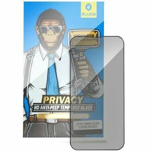 Folie de protectie Ecran Privacy Mr. Monkey Glass pentru Apple iPhone 11 / XR, Sticla securizata, Full Glue, 5D imagine