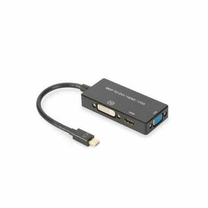Cablu convertor, Assmann, HDMI/DVI/VGA, Negru imagine