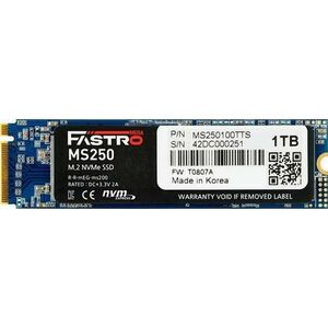 SSD MegaFastro MS250 Series, 1TB, PCI Express 3.0 x4, NVMe, 3D NAND TLC imagine