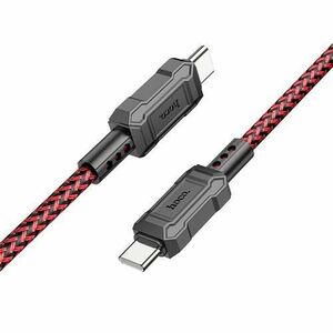 Cablu Date si Incarcare USB-C - USB-C HOCO Leader X94, 60W, 1m, Rosu imagine